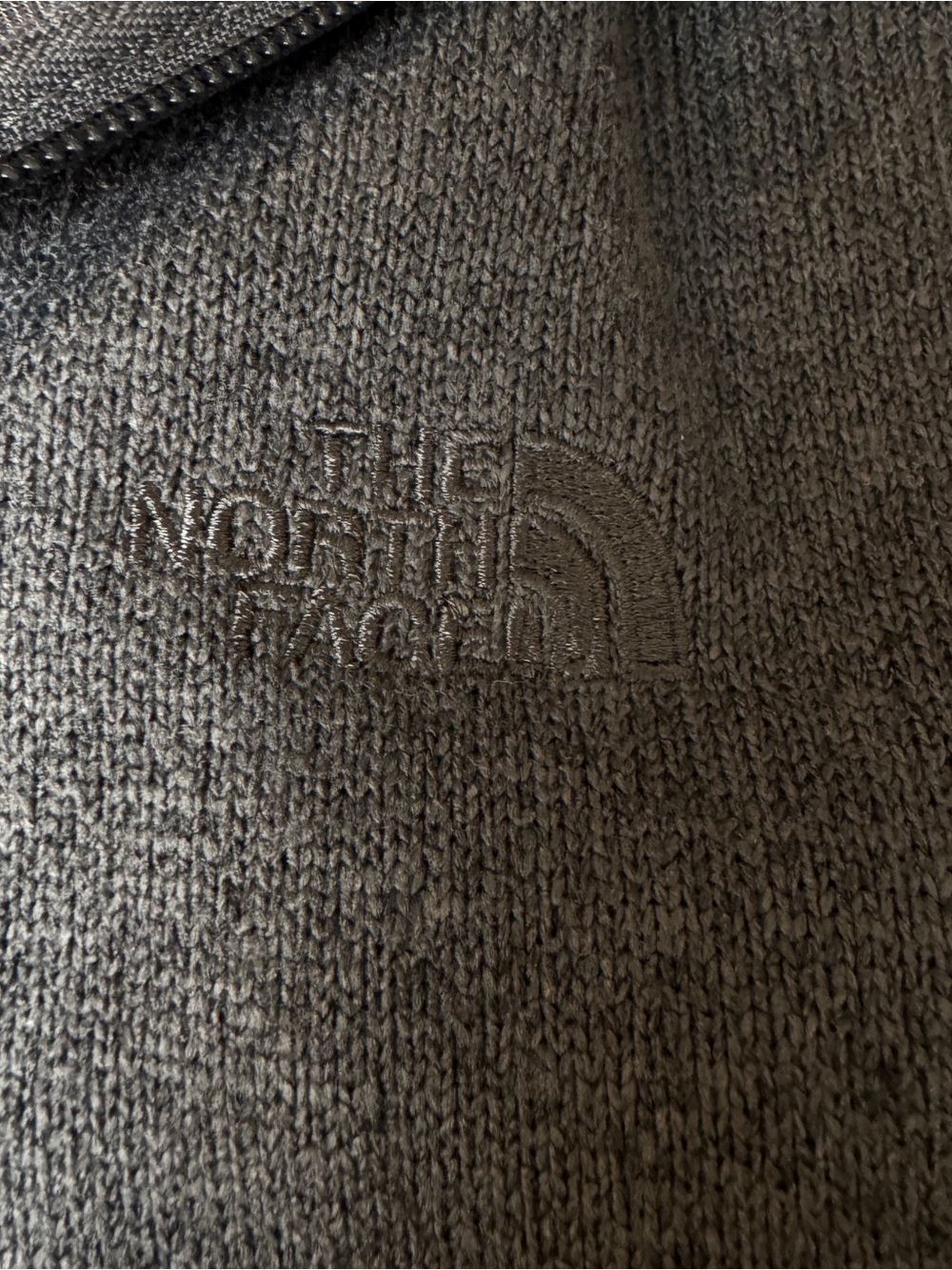 The North Face Men's Zip-Up Fleece Sweater - Charcoal Gray - Picture 3 of 7